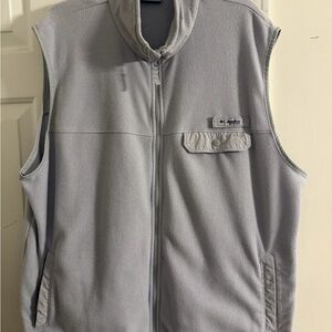Columbia Light Gray Men's Fleece Vest - Full Zip